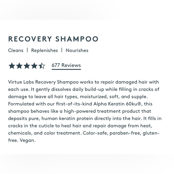 (NEW) Virtue Recovery Shampoo & Conditioner Bundle, Travel Size, 2 fl oz each - Picture 10 of 14